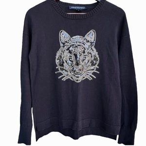 French Connection tiger embellished sweater